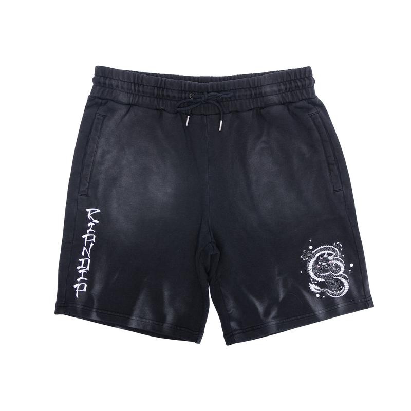 Ripndip Mystic Jerm Sweat Shorts Black Wash | CA GL2170