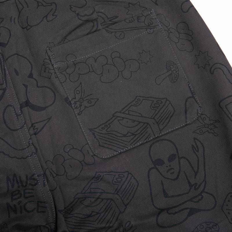 Ripndip Nerm Doodle Twill Shorts Chocolate | CA EX2184