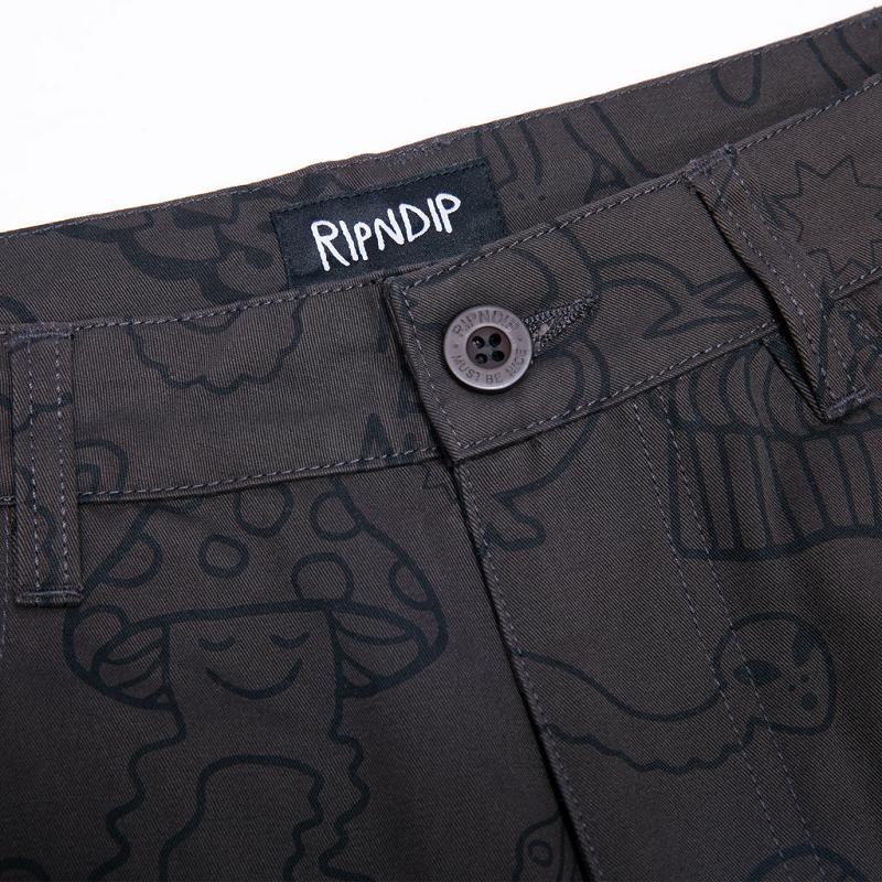 Ripndip Nerm Doodle Twill Shorts Chocolate | CA EX2184