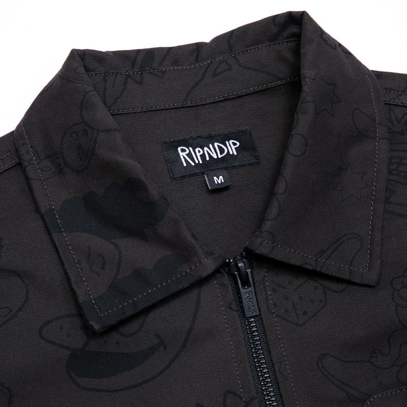 Ripndip Nerm Doodle Work Jackets Chocolate | CA GL2493