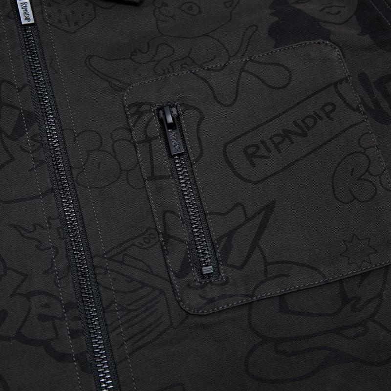 Ripndip Nerm Doodle Work Jackets Chocolate | CA GL2493