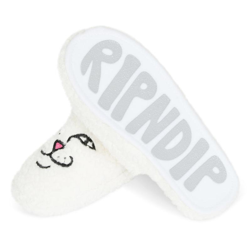 Ripndip Nerm Face Fuzzy House Shoes White | CA SO2037