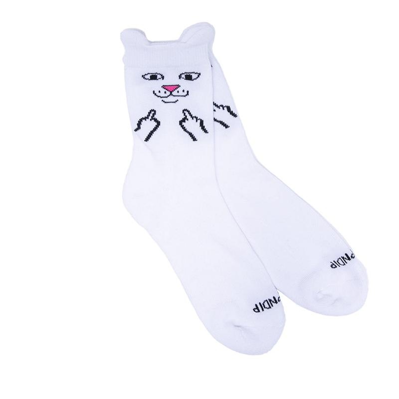 Ripndip Nerm Face Mid Socks White | CA QZ2656