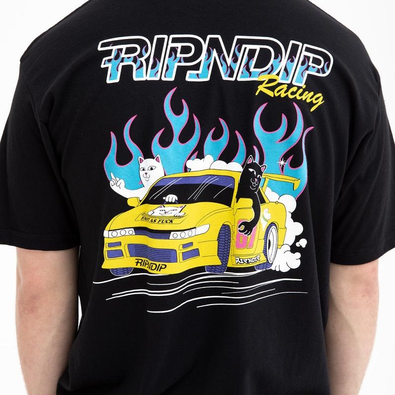 Ripndip Nerm Racing Shirts Black | CA GL2363