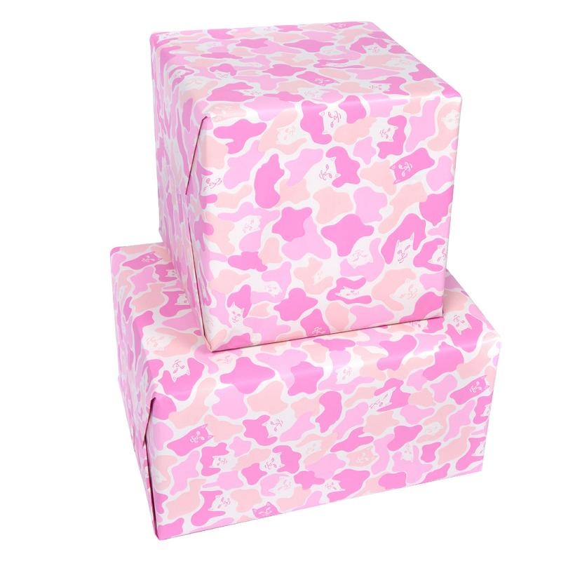 Ripndip Nermal Camo Wrapping Paper Accessories Pink Camo | CA HK2977