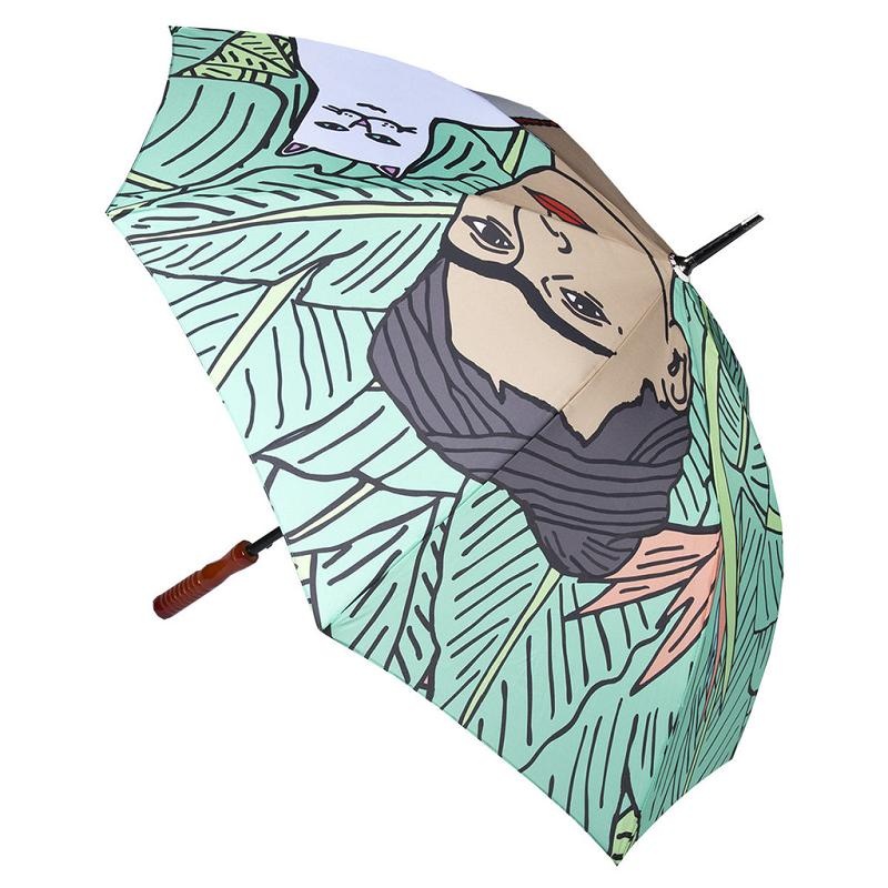 Ripndip Nermal Leaf Umbrella Umbrellas Green | CA YU2633