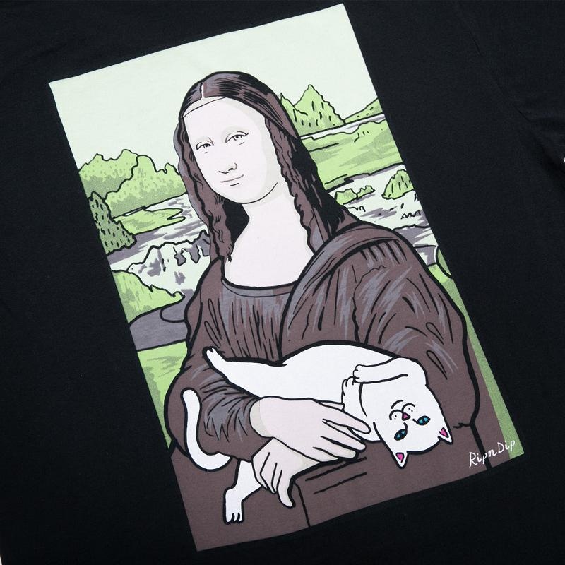 Ripndip Nermal Lisa Pocket 2.0 Shirts Black | CA NB2284