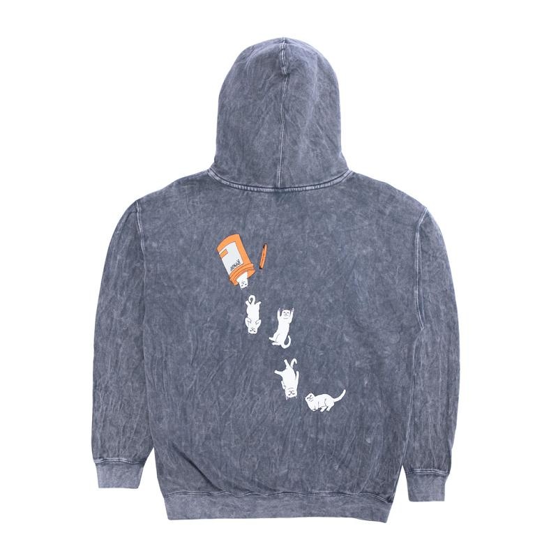 Ripndip Nermal Pills Hoodie Grey Wash | CA VD2563