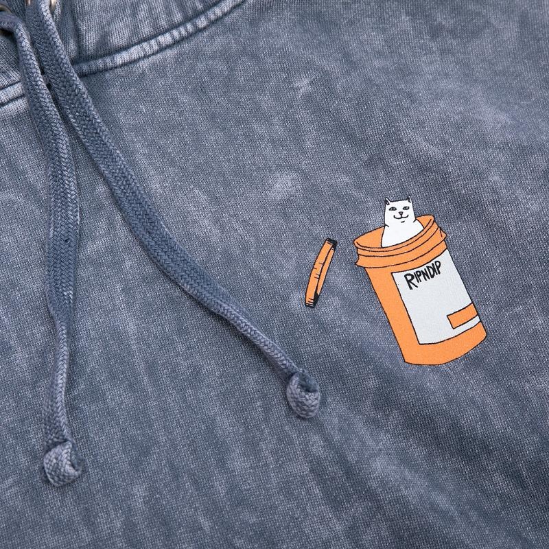 Ripndip Nermal Pills Hoodie Grey Wash | CA VD2563