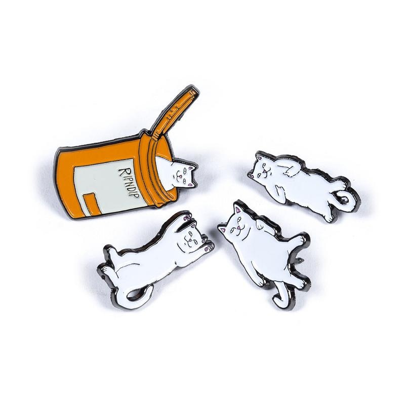 Ripndip Nermal Pills Pin Pack Accessories White | CA MA2852