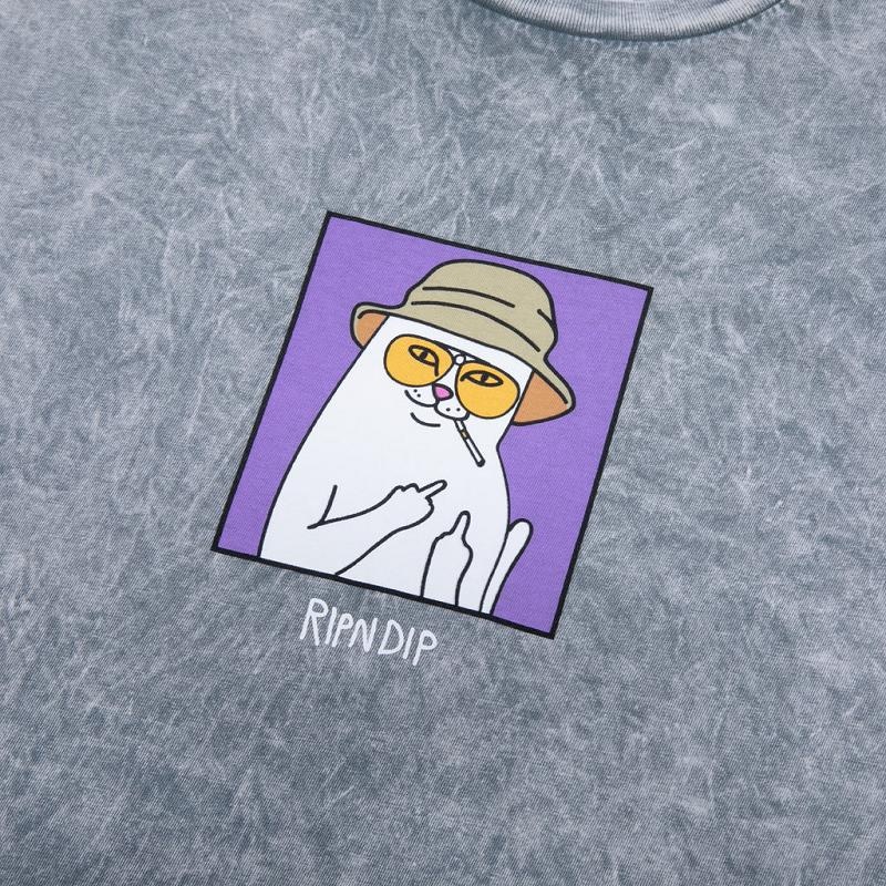 Ripndip Nermal S Thompson Shirts Grey Wash | CA BC2257