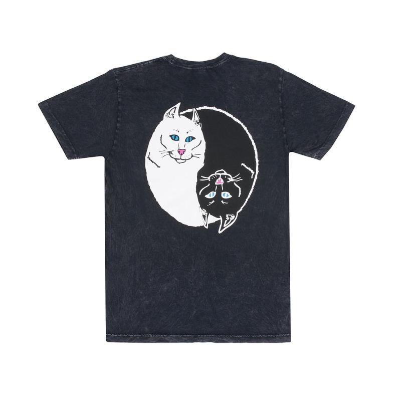 Ripndip Nermal Ying Yang Shirts Black Wash | CA UT2319