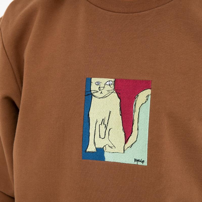 Ripndip Nermhol Crewneck Hoodie Brown | CA EX2557