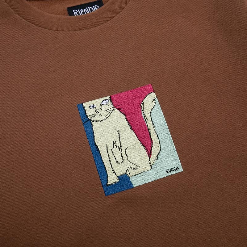 Ripndip Nermhol Crewneck Hoodie Brown | CA EX2557