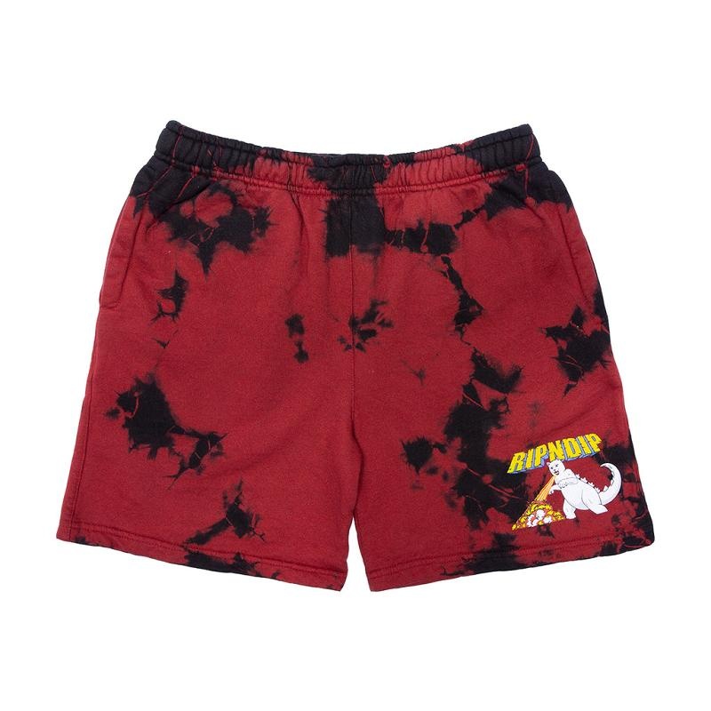 Ripndip Nermzilla Sweat Shorts Black / Red | CA LH2200