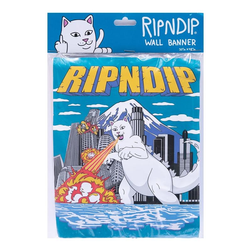 Ripndip Nermzilla Wall Banner Accessories Blue | CA QZ2895