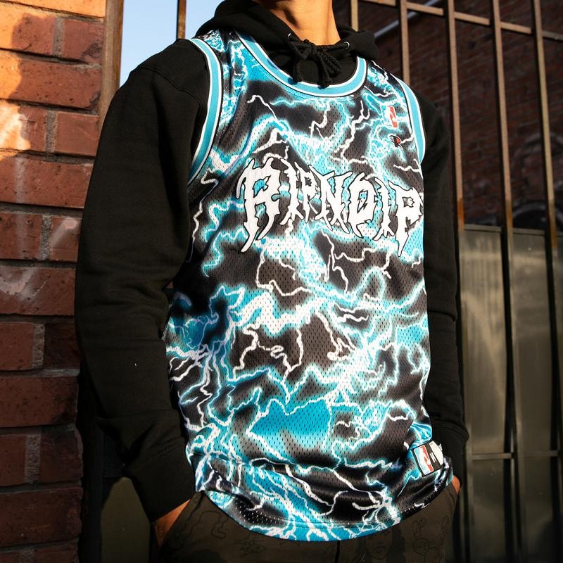 Ripndip Nikola Basketball Jersey Black / Blue | CA SO2470