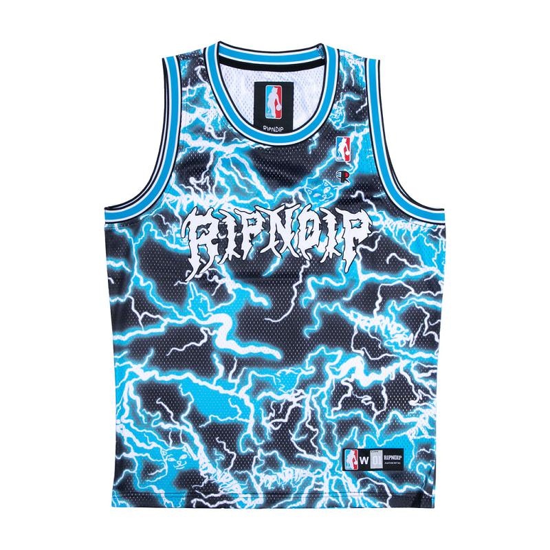 Ripndip Nikola Basketball Jersey Black / Blue | CA SO2470