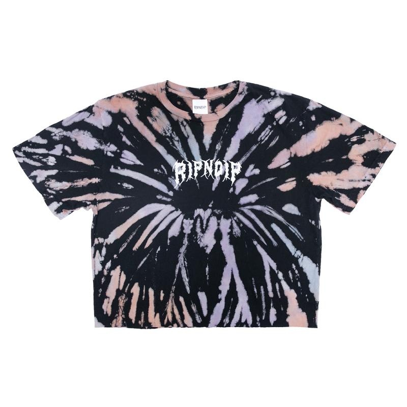 Ripndip Nikola Crop Shirts Black / Coral / Purple | CA HK2301