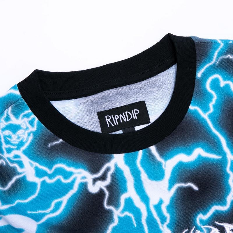 Ripndip Nikola Embroidered Shirts Black / Blue | CA GL2300