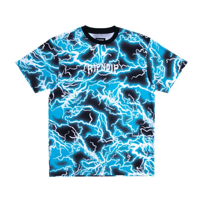 Ripndip Nikola Embroidered Shirts Black / Blue | CA GL2300