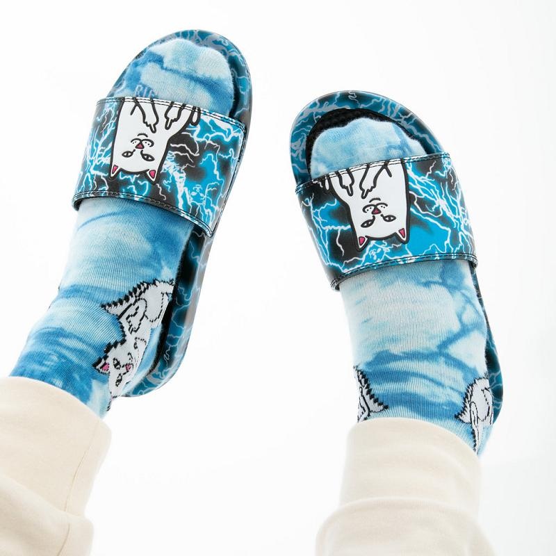 Ripndip Nikola Slides Black / Blue | CA LH2018