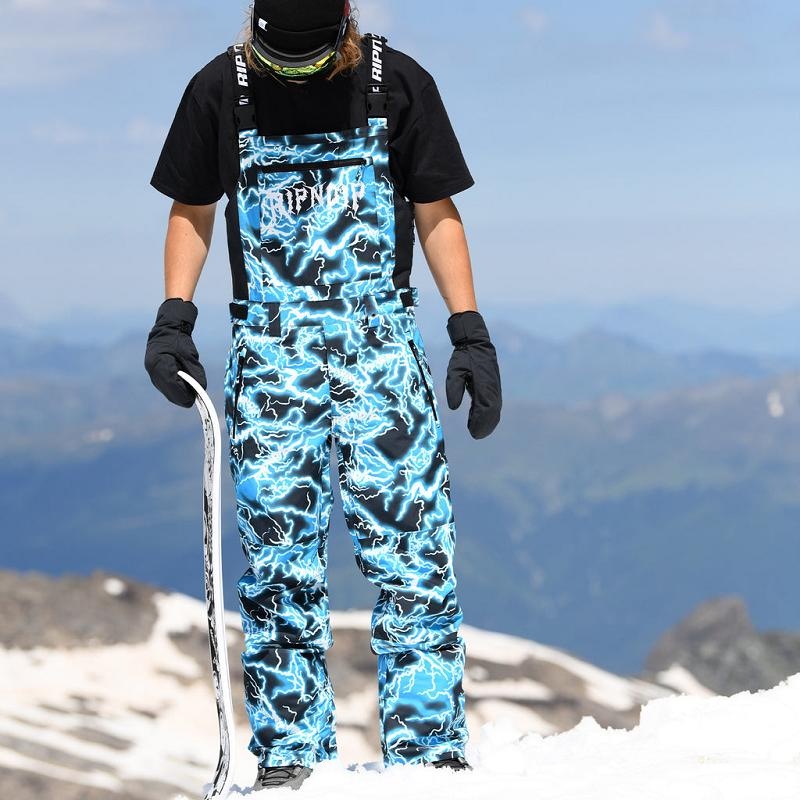 Ripndip Nikola Snowboard Bib Pants Black / Blue | CA ZG2384