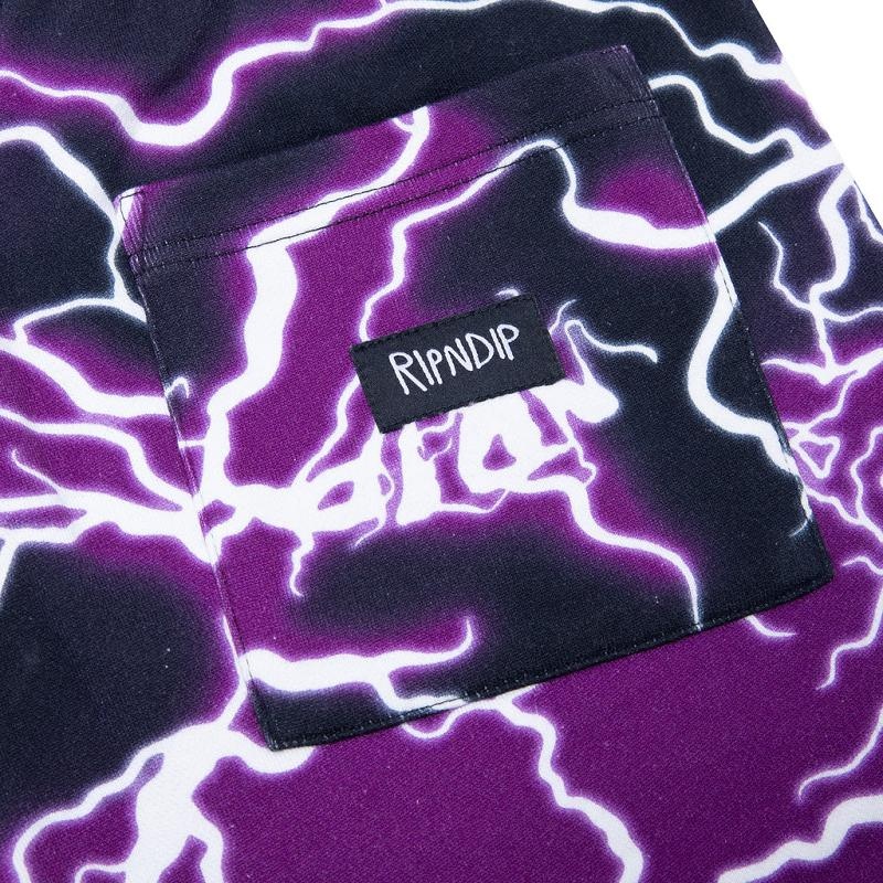 Ripndip Nikola Sweat Shorts Black / Purple | CA WY2209