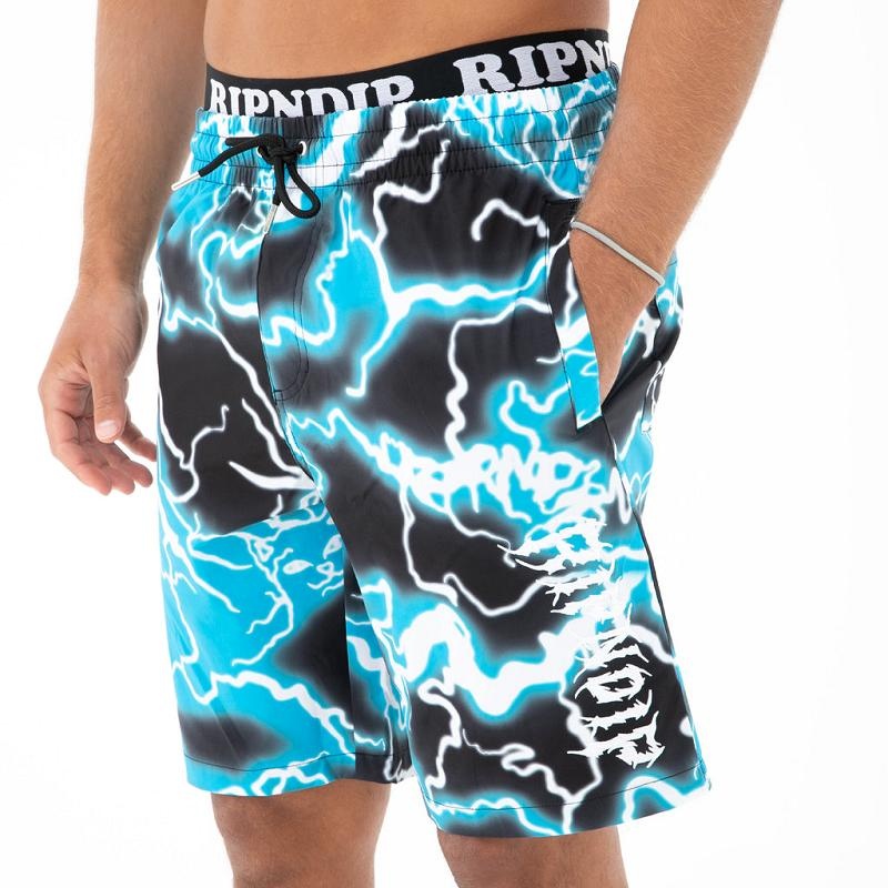 Ripndip Nikola Swim Shorts Black / Blue | CA CE2177