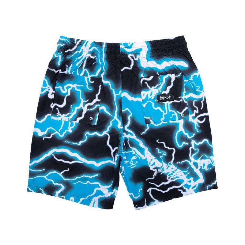 Ripndip Nikola Swim Shorts Black / Blue | CA CE2177