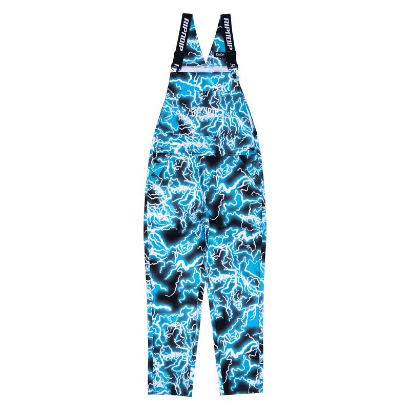 Ripndip Nikola Twill Overalls Pants Black / Blue | CA YU2398