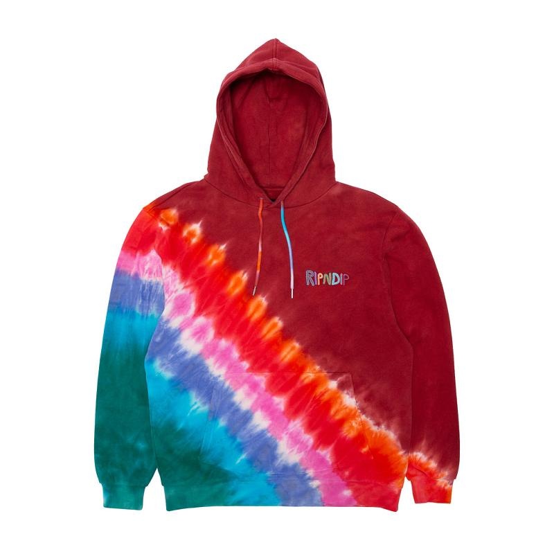 Ripndip OG Prisma Embroidered Hoodie Red | CA LH2619