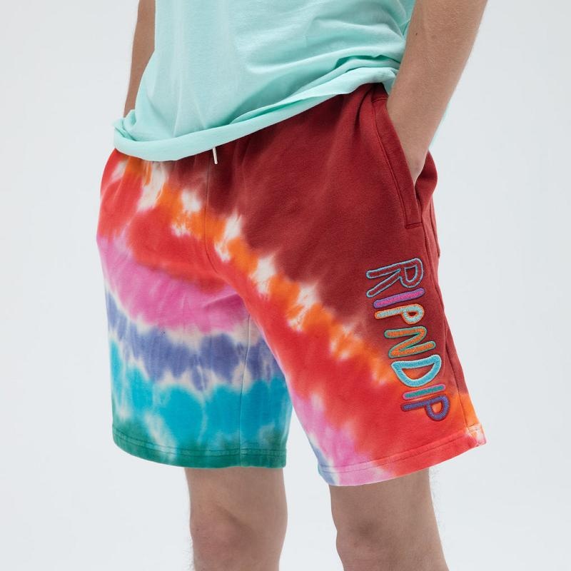 Ripndip OG Prisma Embroidered Sweat Shorts Red | CA BC2205