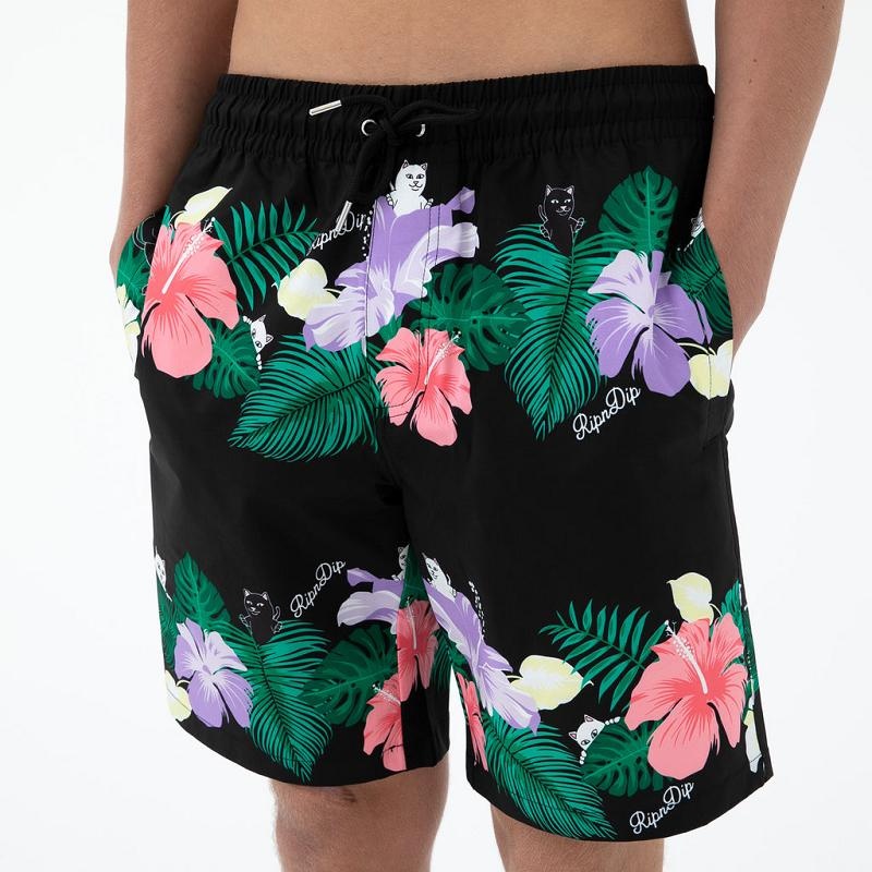 Ripndip Pablo Swim Shorts Black | CA YU2213