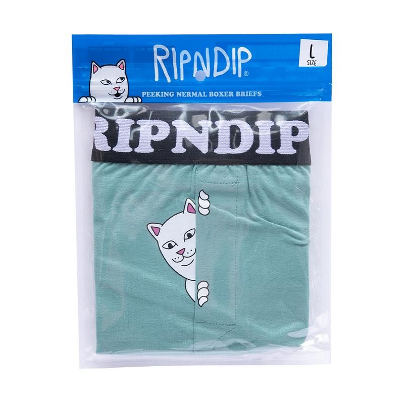 Ripndip Peek A Nermal Boxer Deep Green | CA UT2987