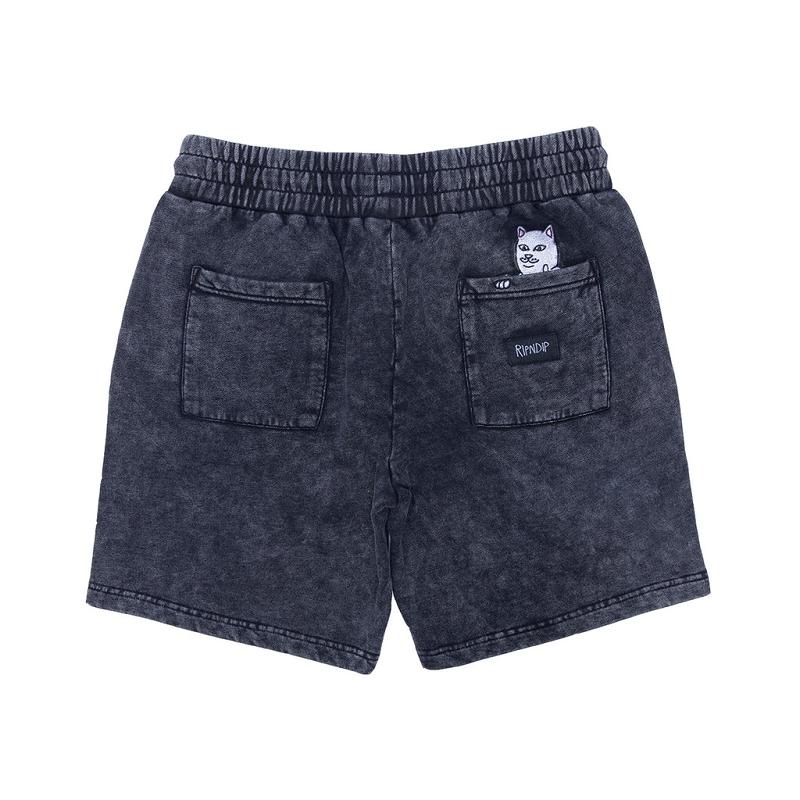 Ripndip Peek A Nermal Sweat Shorts Black Wash | CA MA2207