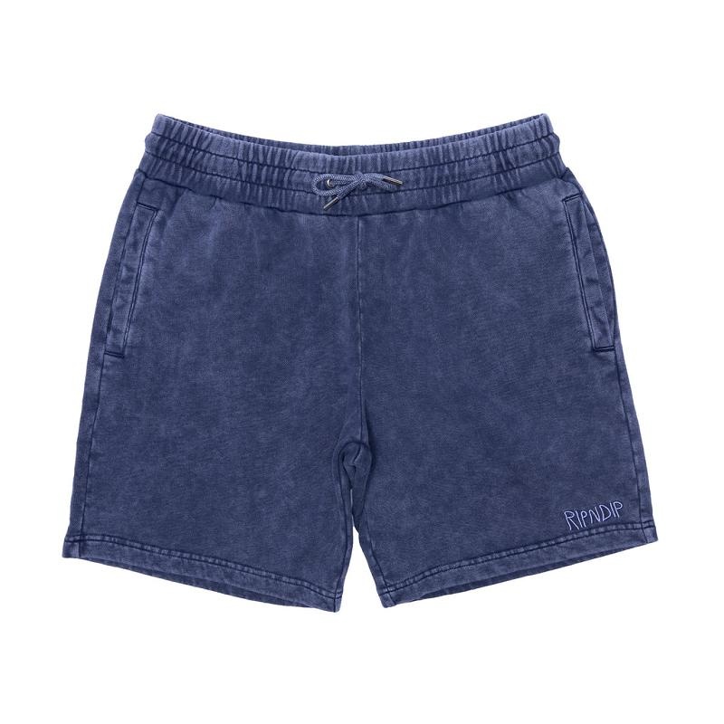 Ripndip Peek A Nermal Sweat Shorts Navy Wash | CA QZ2208