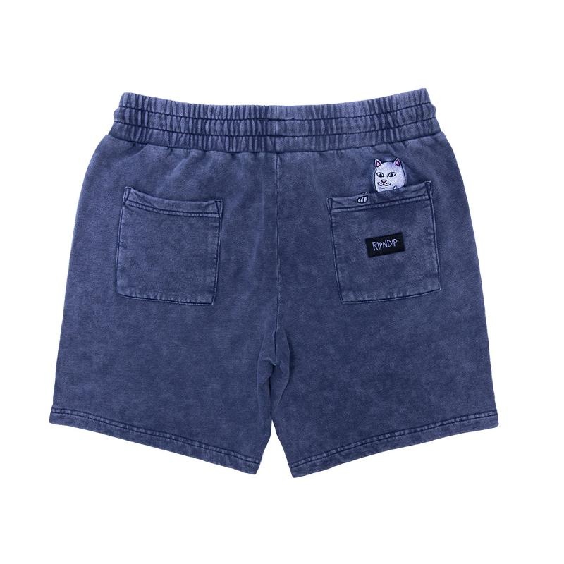 Ripndip Peek A Nermal Sweat Shorts Navy Wash | CA QZ2208