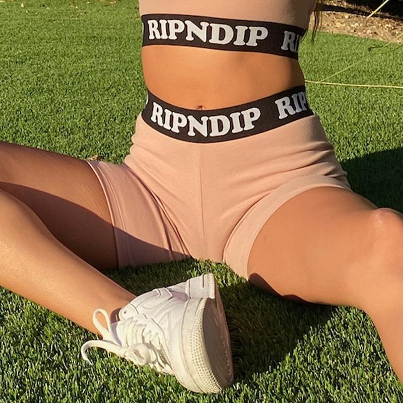 Ripndip Peeking Nermal Biker Shorts Pink | CA IS2163