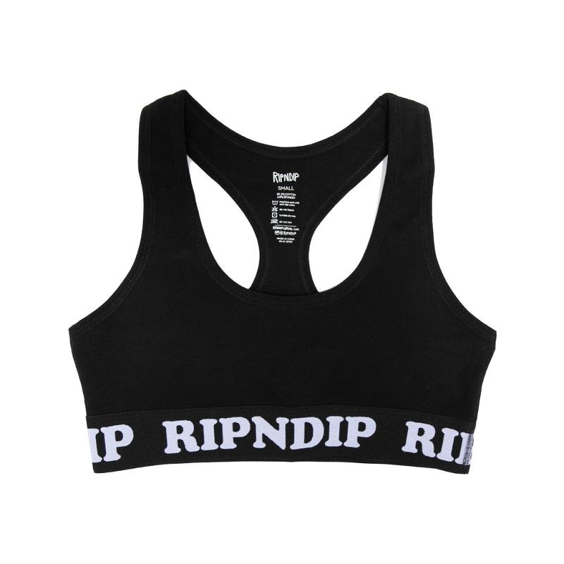 Ripndip Peeking Nermal Sports Bra Black | CA IS2111