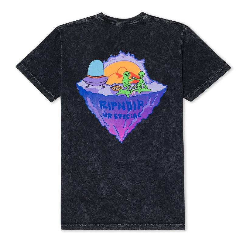 Ripndip Planet Special Shirts Black Wash | CA GL2248