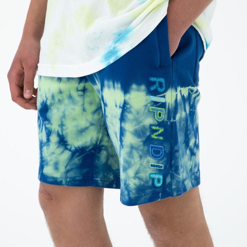 Ripndip Prisma Sweat Shorts Navy / Green | CA UT2214