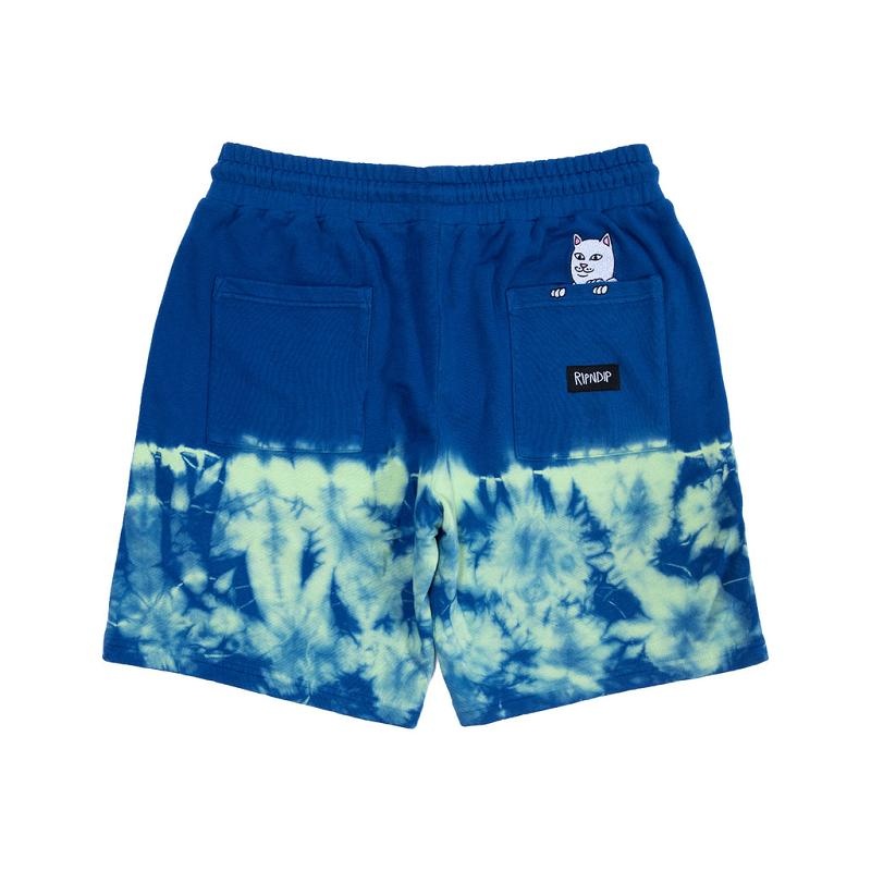 Ripndip Prisma Sweat Shorts Navy / Green | CA UT2214