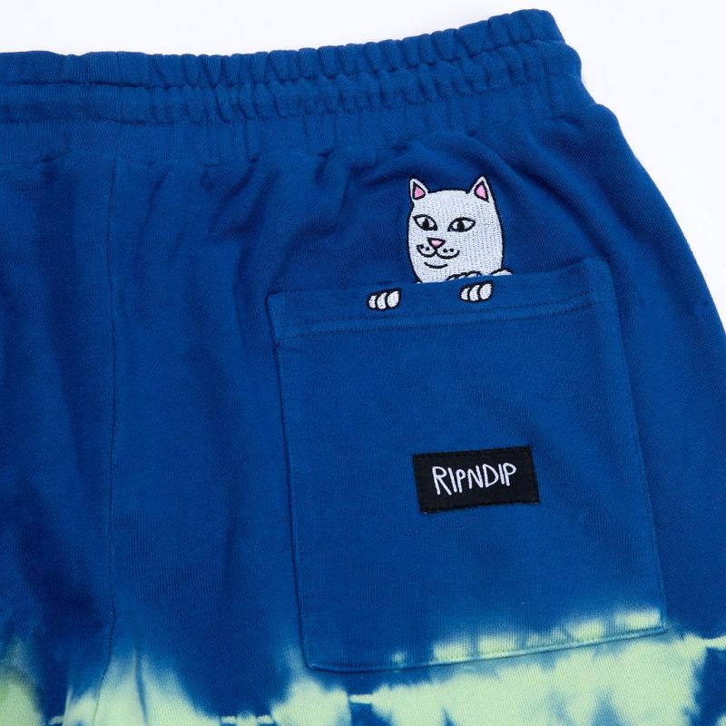 Ripndip Prisma Sweat Shorts Navy / Green | CA UT2214