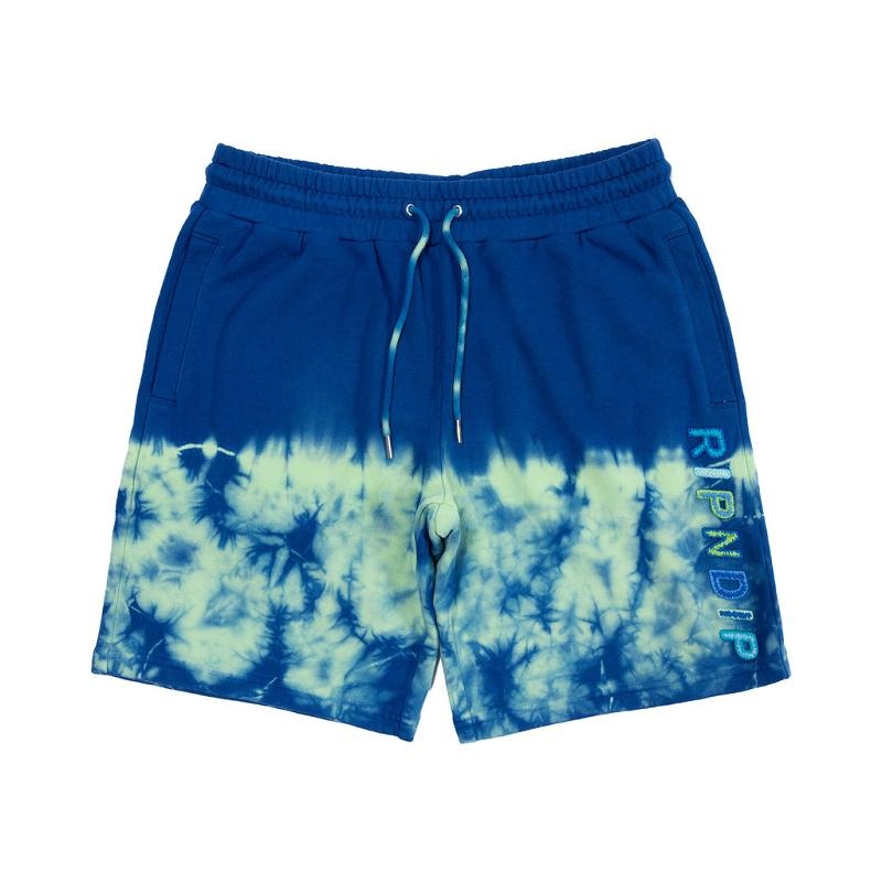 Ripndip Prisma Sweat Shorts Navy / Green | CA UT2214