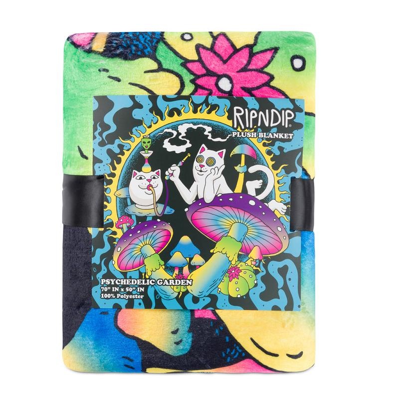 Ripndip Psychedelic Garden Fleece Blanket Accessories Multicolor | CA HK2764