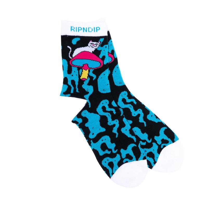 Ripndip Psychedelic Mid Socks Blue / Black | CA YU2677