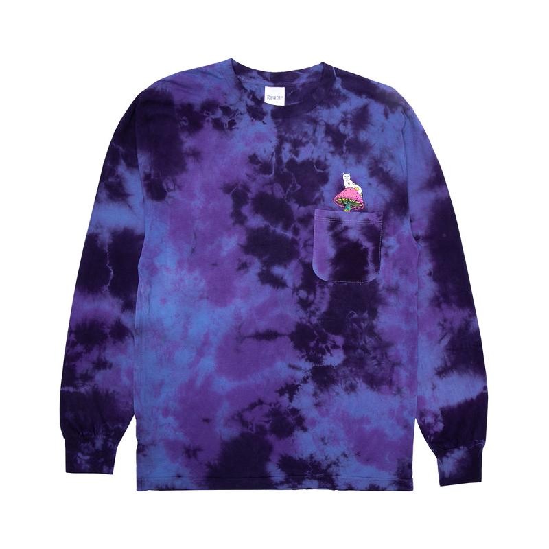 Ripndip Psychedelic Nerm L/S Long Sleeve Blue / Purple Wash | CA AP2445