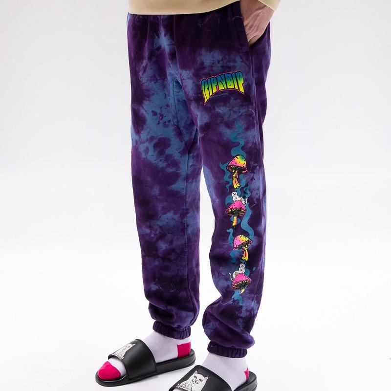 Ripndip Psychedelic Sweat Pants Purple Wash | CA JJ2413