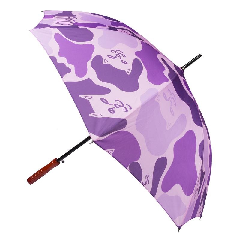 Ripndip Purple Camo Umbrella Umbrellas Purple | CA RW2635